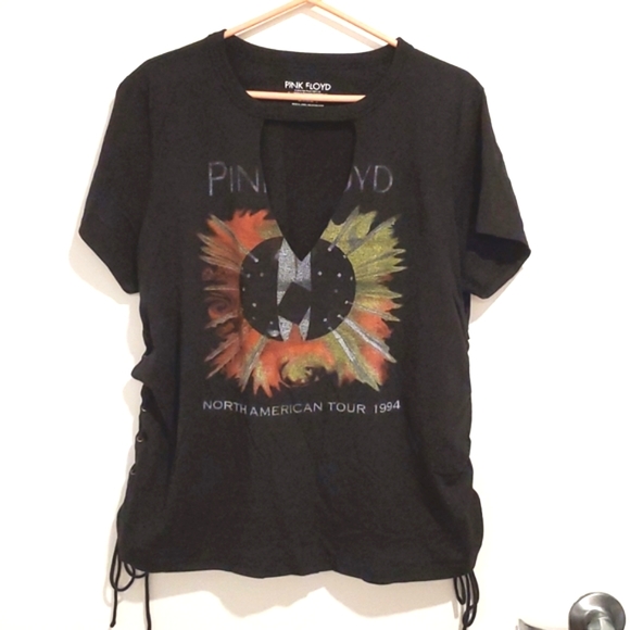 Pink Floyd keyhole 'torn' front drawstring sides size 2X - Picture 3 of 7